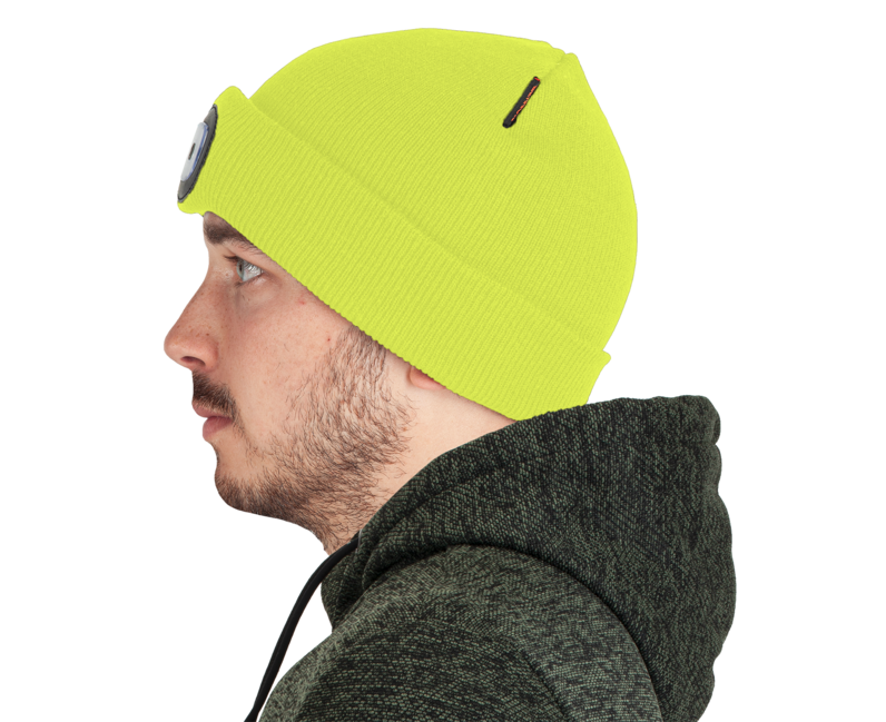 BENNON LUMOS berretto con torcia led usb led, giallo