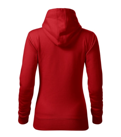 Malfini Cape felpa con cappuccio da donna, rossa