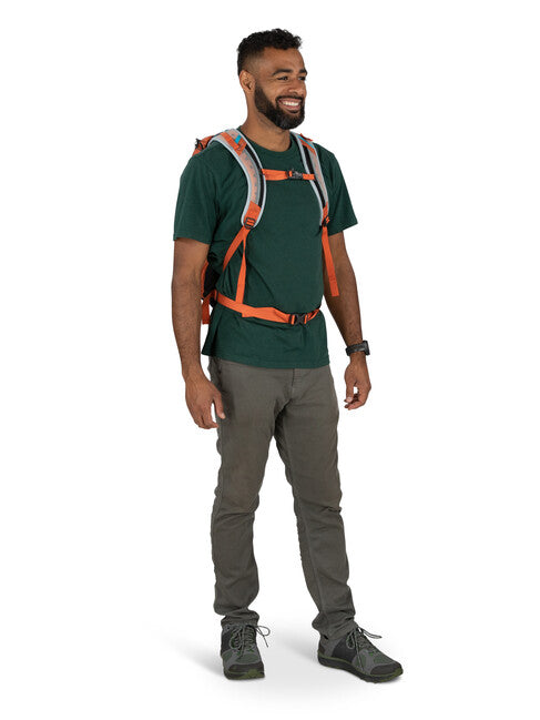Osprey Hikelite 18 zaino da trekking, koi orange/blue venture