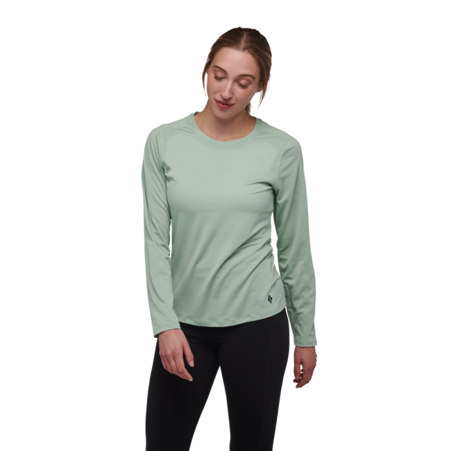 Black Diamond Lightwire Tech t-shirt a maniche lunghe da uomo, verde schiuma