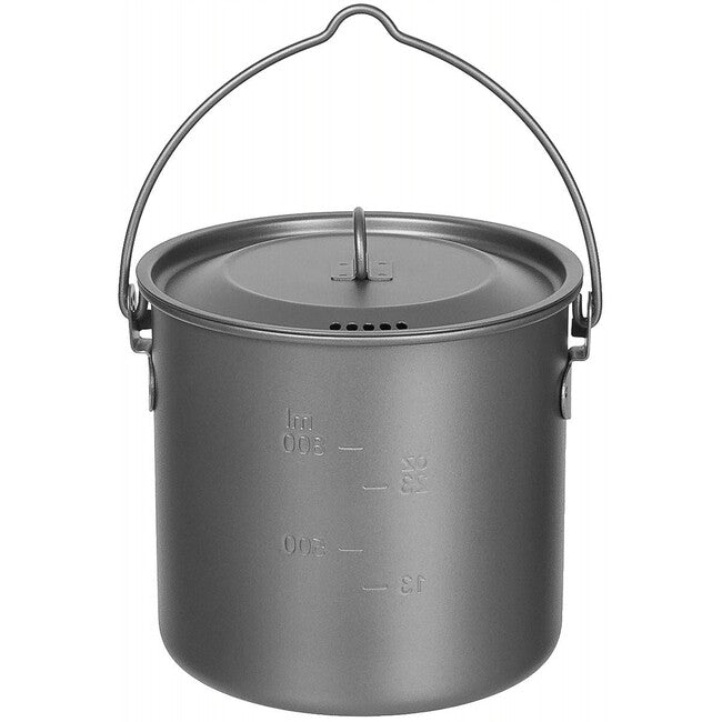 Fox Outdoor Pentola con coperchio, circa 1,1 L, titanio