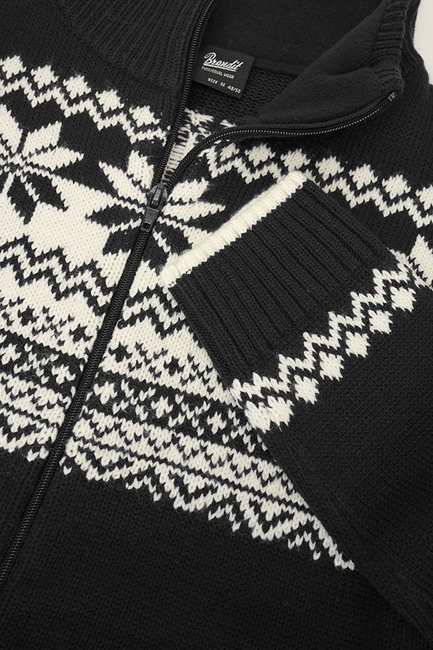 Brandit norvegese maglione con chiusura a zip, nero