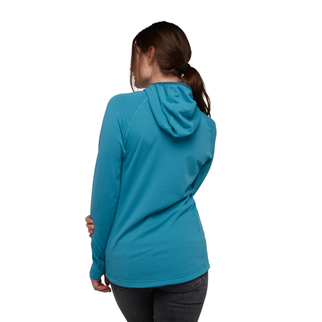 Black Diamond Coefficient felpa da donna con cerniera, blu ceruleo