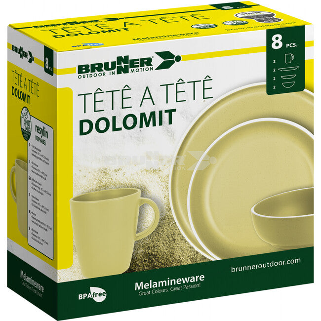 Brunner Set di utensili da campeggio, giallo