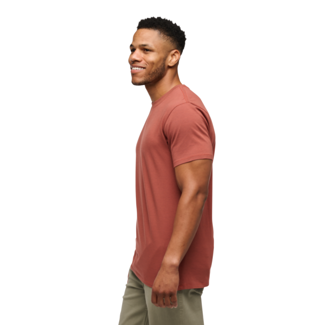 Black Diamond Bd Stripe t-shirt a manica corta da uomo, mogano- terra di Siena