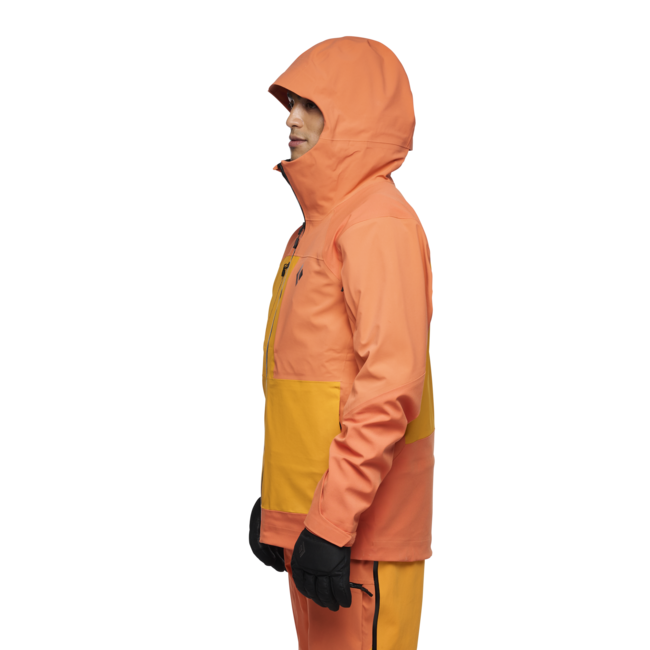 Black Diamond Recon Stretch Pro Shell giacca da sci da uomo, bd orange-flame orange