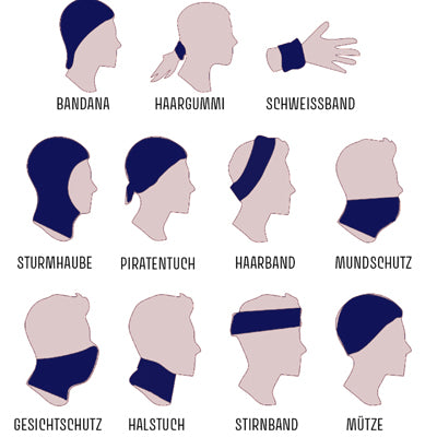Origin Outdoors Sciarpa multifunzionale per esterni, blu chiaro