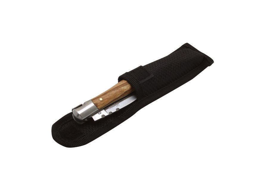 Laguiole DUB042 Pocket Knife with Corkscrew, 12cm Blade, 420 Steel, Zebrawood Handle