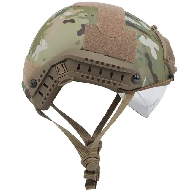 DRAGOWA Tactical Fast MH casco tattico con occhiali Charger, digital woodland (senza certificazione)