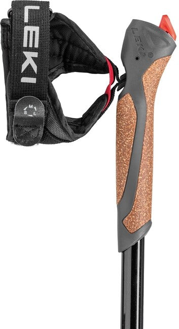 LEKI Nordic Walking Poles Spin, Black-Silver Grey-White, 100 - 130 cm