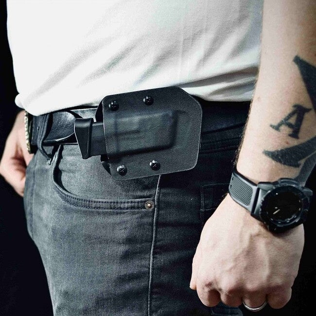 Falco F905 2021 fondina orizzontale per un caricatore Glock 19, nero sinistro