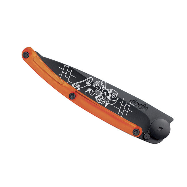 Deejo Street collezione chiusura coltello, nero arancio Skate