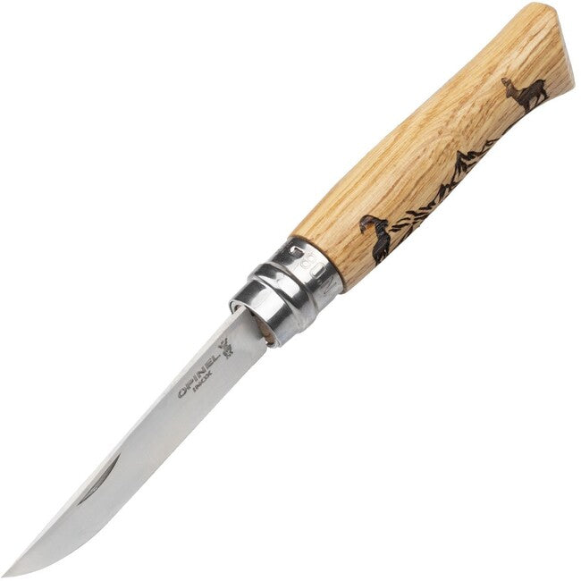 Opinel Folding Knife with Chamois Motif VRI N°08 Inox Animalia 2019