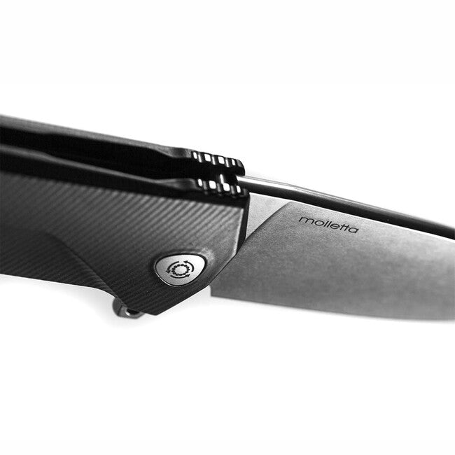 Lionsteel Coltello da tasca molto robusto con lama Sleipner KUR BK