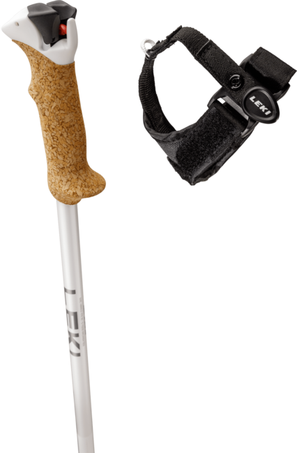 Leki Stella S bastoncini da sci, bianco-argento-bianco-oro