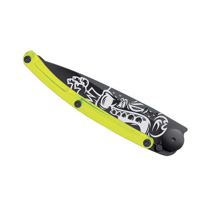 Deejo Street collection coltello di chiusura, nero giallo Zombie