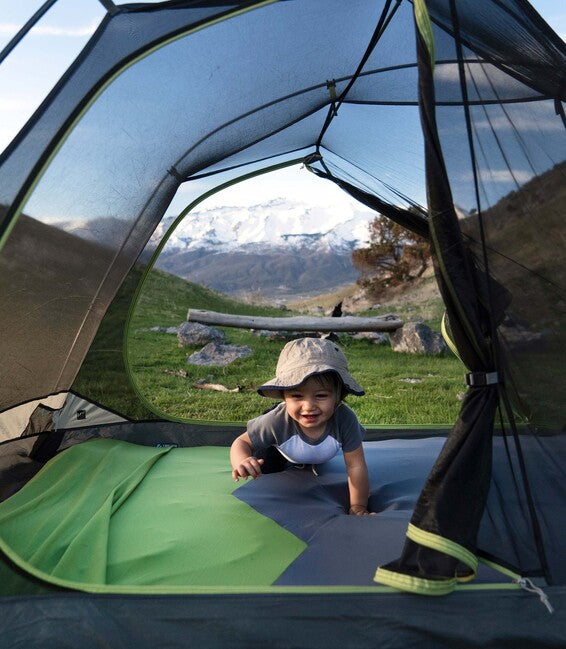 Klymit Coperta protettiva e doppio lenzuolo a V per navicella, grigio-verde