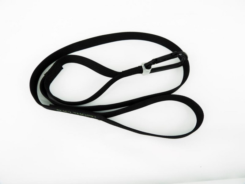 K9 Thorn Guinzaglio con doppia impugnatura e moschettone petzl, nero, L