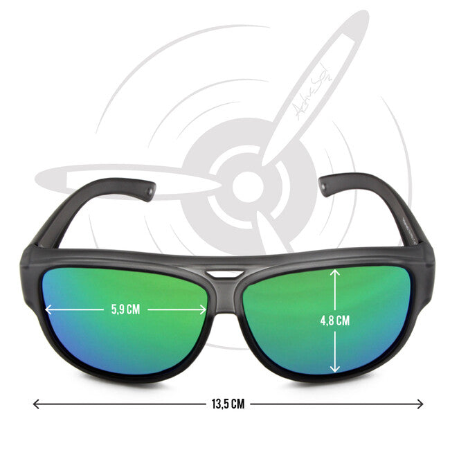 ActiveSol El Aviador Fitover-child occhiali da sole polarizzati grigio/mirrorosso