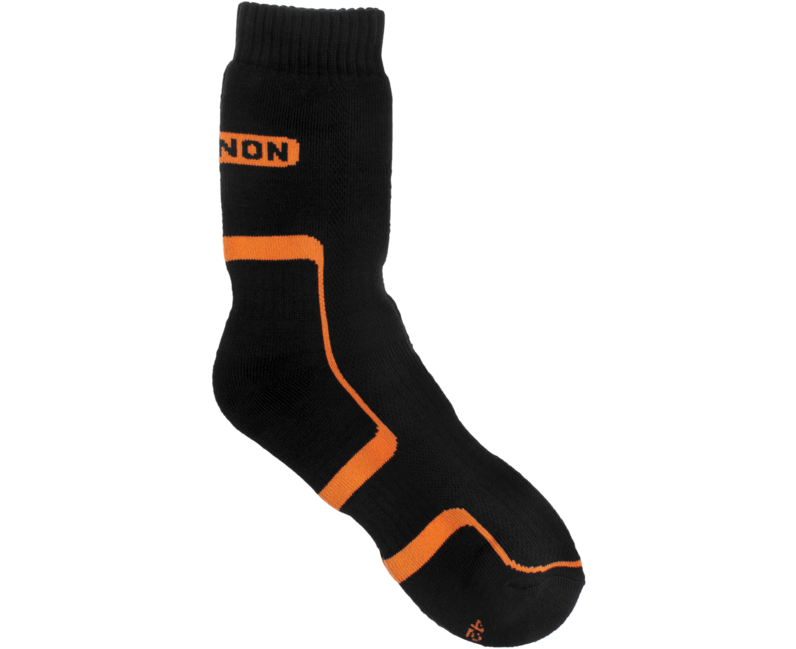 BENNON Trek Sock calzini da trekking, nero/arancio