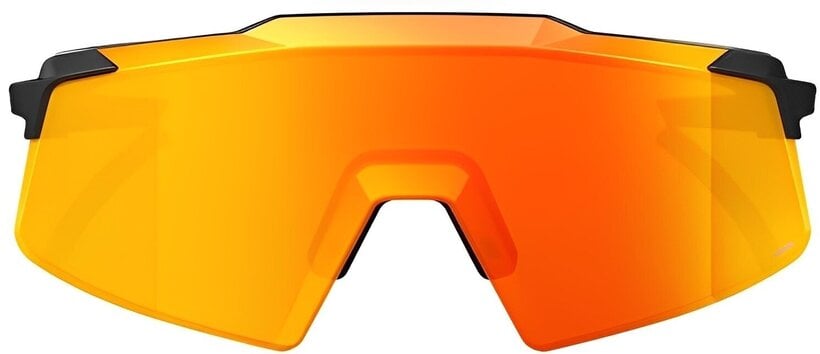 100% Aerocraft occhiali da sole, Soft Tact Black - HiPER Red Multilayer Mirror
