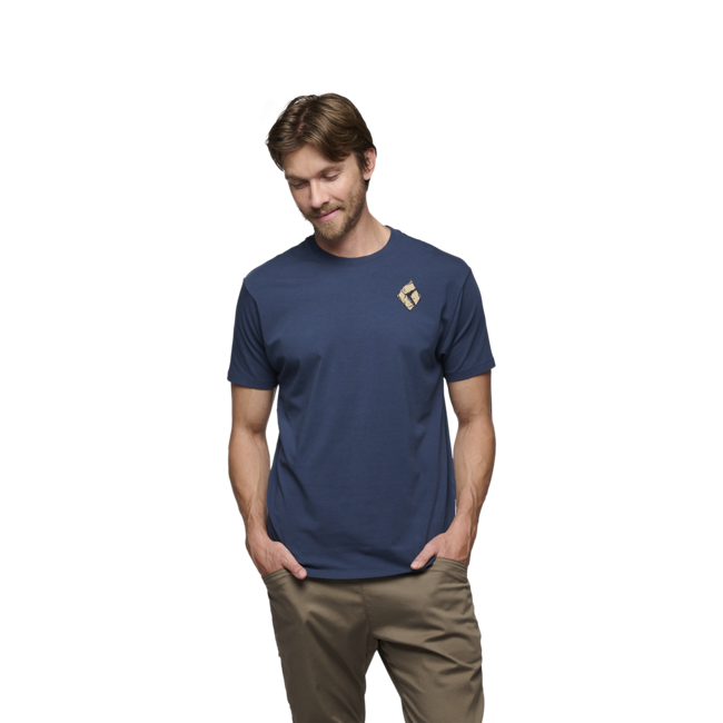 Black Diamond Mono Pocket t-shirt da uomo a manica corta, indaco