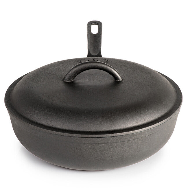 GSI Outdoors Guidecast padella profonda in ghisa con coperchio per friggere 254 mm