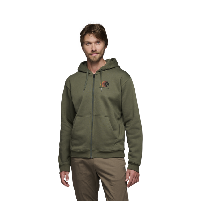 Black Diamond Faded felpa da uomo con cerniera, tundra