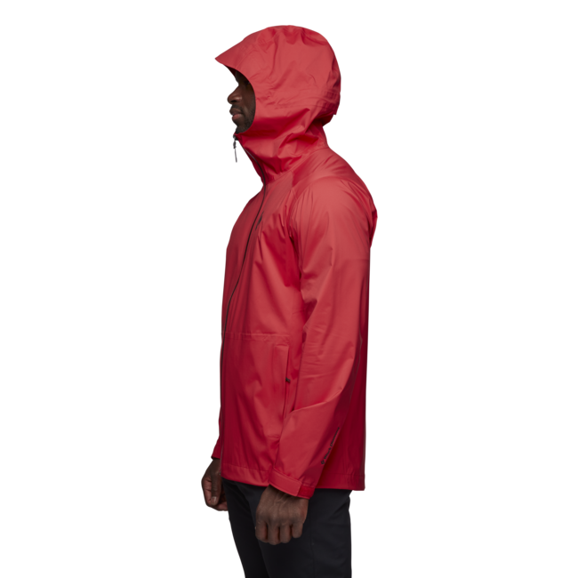 Black Diamond Stormline Stretch Rain Shell uomo, carminio