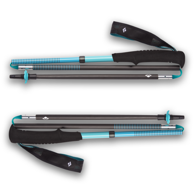 Black Diamond Distance Carbon Z bastoncini da trekking da donna, patina scura