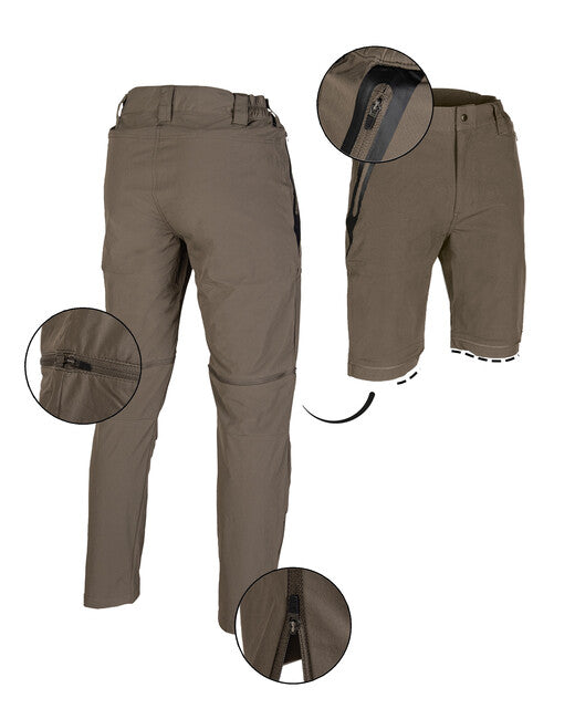 Mil-Tec Pantaloni Performance zip-off, verdi Ranger