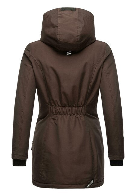 Navahoo Blizzardstorm giacca invernale da donna con cappuccio, dark choco