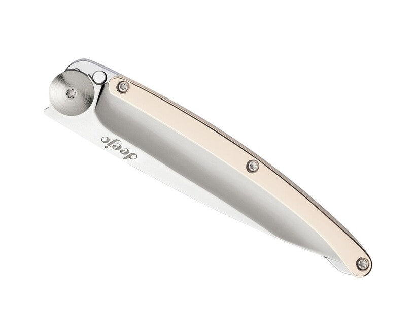 Deejo Coltello di chiusura ORO specchio oro rosa 18 carati