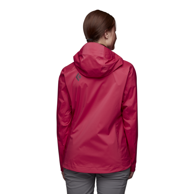 Black Diamond Stormline Stretch Rain Shell giacca impermeabile da donna, melograno