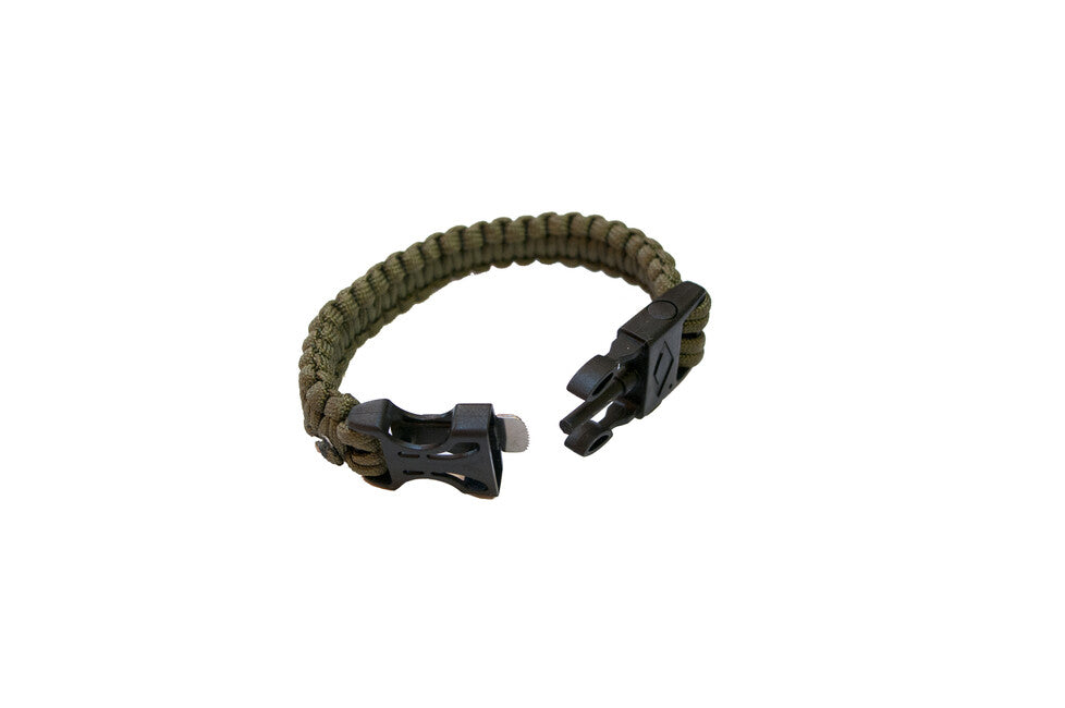 Origin Outdoors Bracelet bracciale di sopravvivenza in paracord con fischietto di segnalazione e acciaio da fuoco