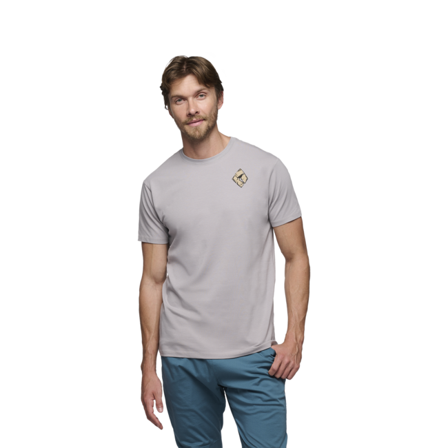 Black Diamond Mono Pocket maglietta a maniche corte da uomo, peltro