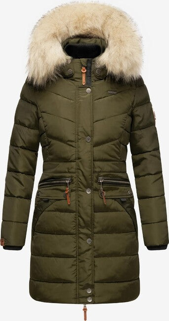 Navahoo Paula parka invernale con cappuccio, oliva scuro