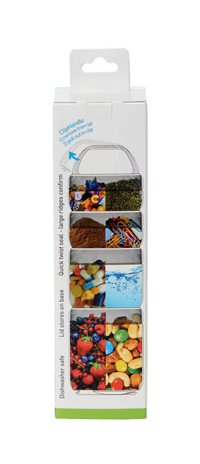 Humangear Stax modular lunch box medium 4 pezzi