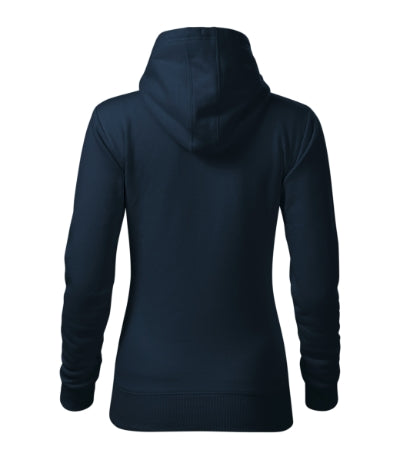 Malfini Cape felpa con cappuccio da donna, blu scuro