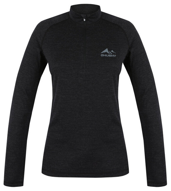 Husky DL Merow Zips merino shirt, nero