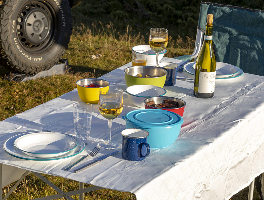 Origin Outdoors Tazza smaltata 360 ml, blu
