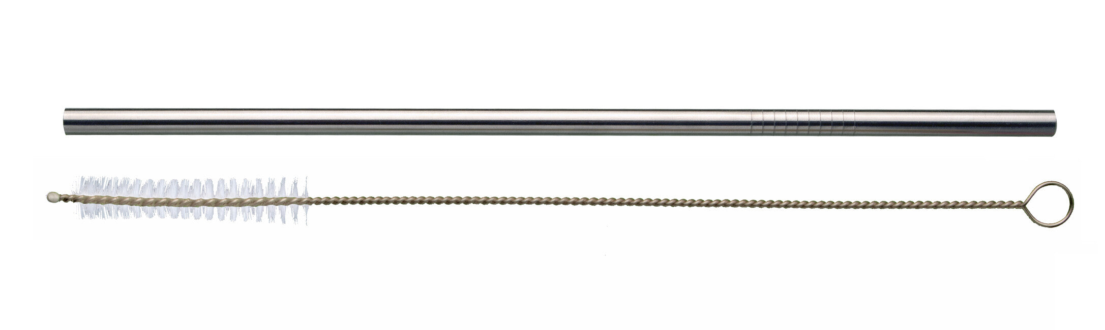BasicNature Set di cannucce in acciaio inox 4 pezzi