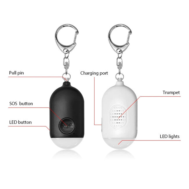W&G SHIELD sos allarme personale impermeabile con luce led e pulsante di attivazione, rosa