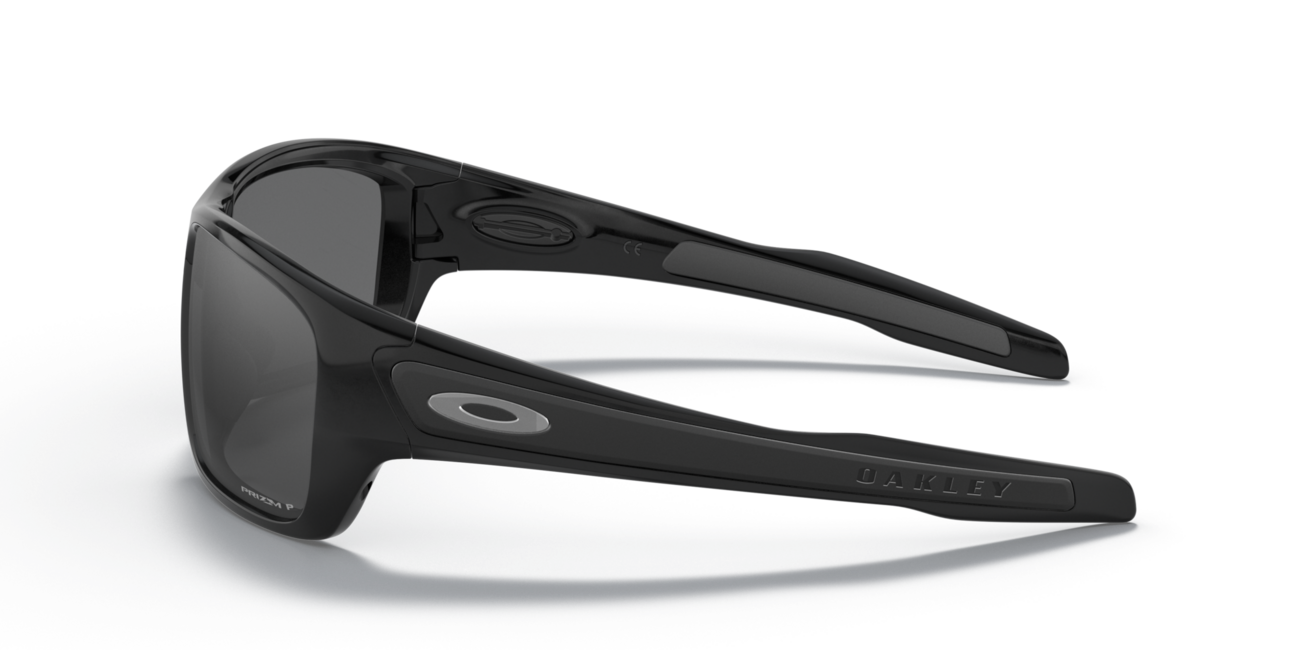 Oakley Turbine Sunglasses 65, Polished Black Frame, Prizm Black Polarized Lenses