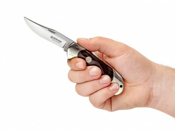 Böker Manufaktur Solingen Scout Buffalo coltello tascabile 8 cm, corno di bufalo