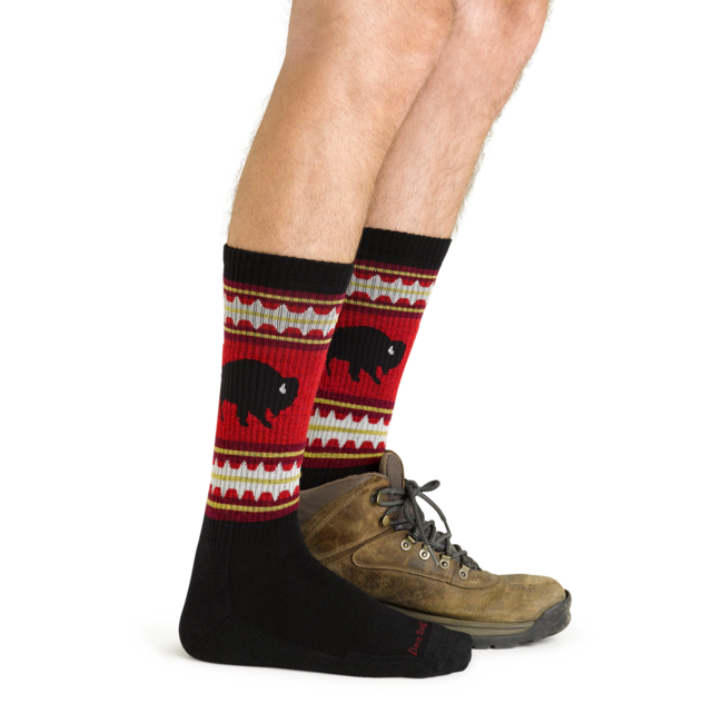 Darn Tough VanGrizzle calzini boot medio leggero con cuscino, neri