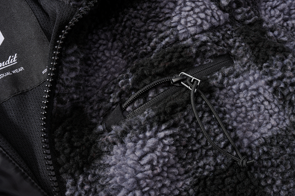 Brandit Teddyfleece giacca in pile, nero/grigio