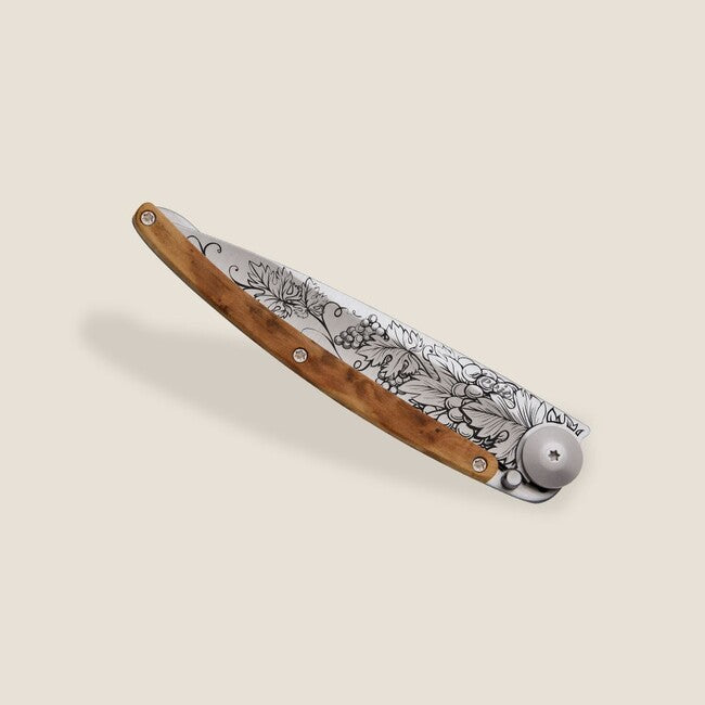 Deejo Tattoo legno Grand Cru coltello di chiusura