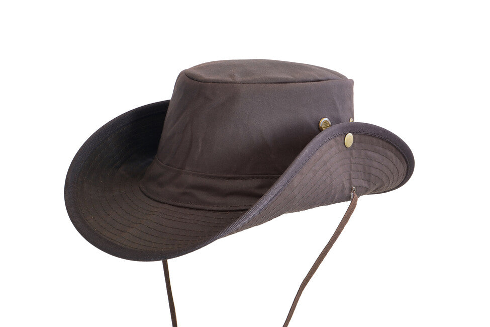 Origin Outdoors Cappello schiacciabile oilskin, marrone