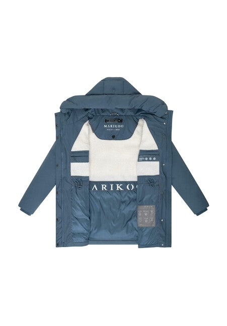 Marikoo Delilah16 giacca invernale da donna con cappuccio, blu polveroso